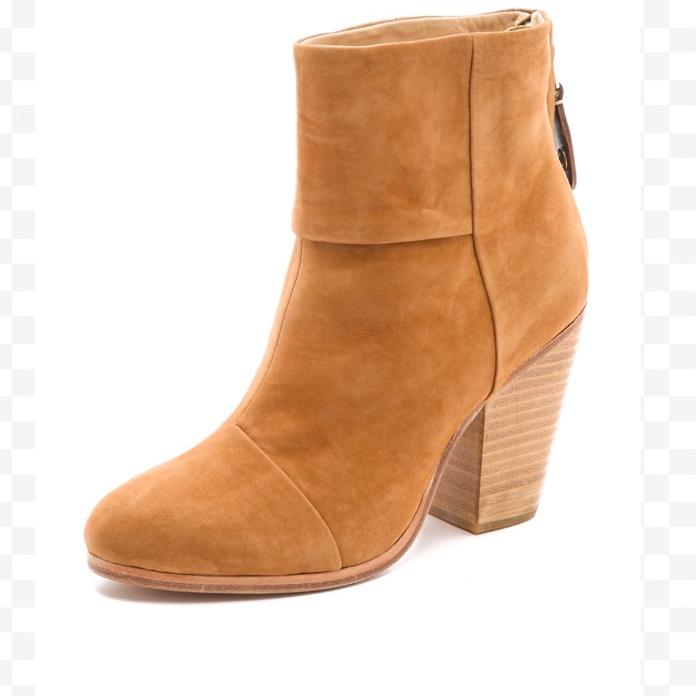 Rag and Bone Newbury Bootie - Camel Nubuck Suede 38.5